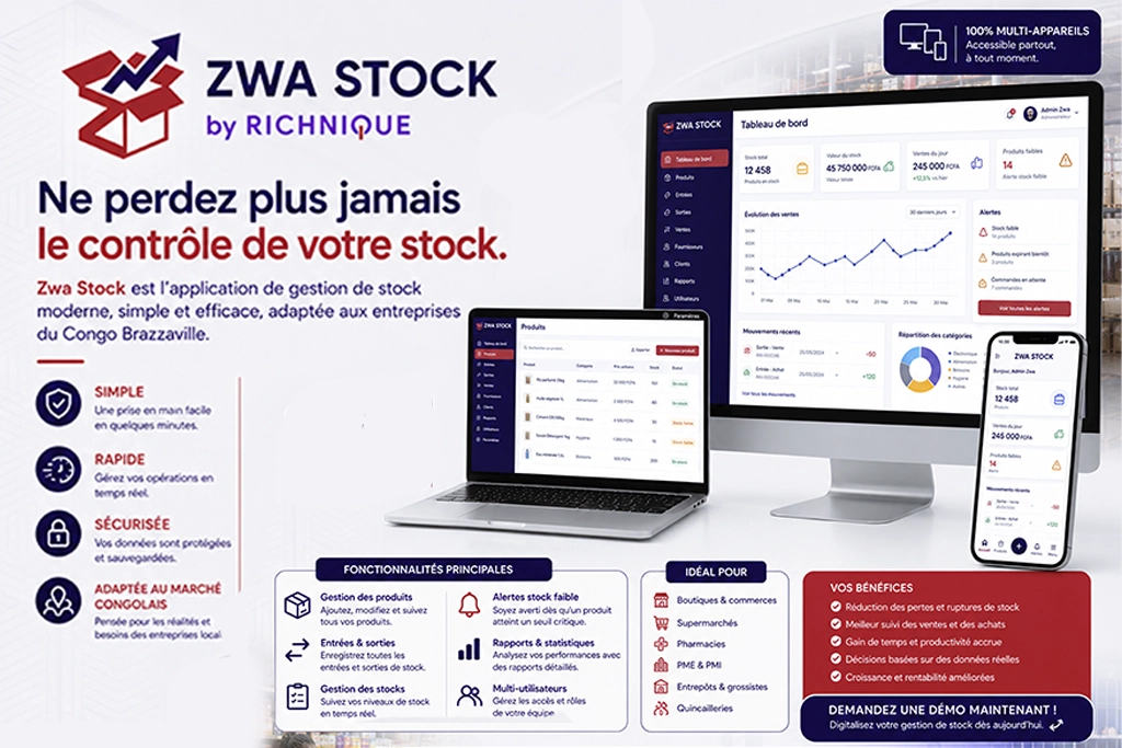 Zwa Stock — application de gestion de stock multi-plateforme RICHNIQUE GROUP